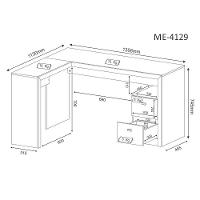 Mesa Para Escritorio De Canto Me4129 Nogal Nogal - 3