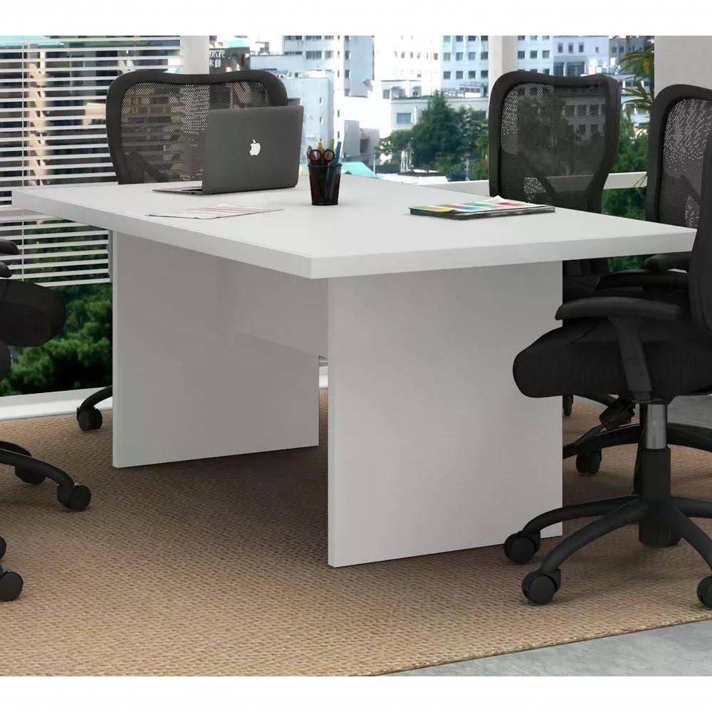 Mesa Reunião Para Escritório 200x100 Cm Me4119 Branco - 7