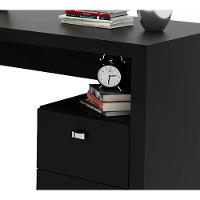 Mesa Para Escritorio De Canto Me4129 Preto Preto - 3