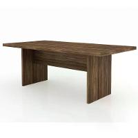 Mesa Reunião Para Escritório 200x100 Cm Me4119 Nogal Nogal - 1