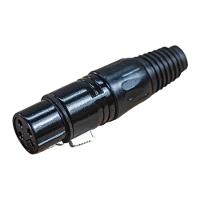 Conector Xlr Fêmea Dreamer Cc003 Com Trava Preto - 1