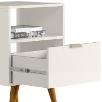 Mesa De Cabeceira Com 1 Gaveta 14050 Off White Cristal Dmad