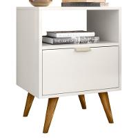 Mesa De Cabeceira Com 1 Gaveta 14050 Off White Cristal Dmad - 8