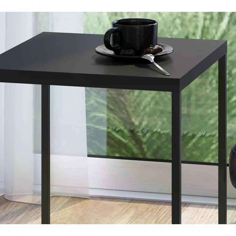 Mesa Lateral Cube 24804 Linha Complementos Preto Artesano Pr - 5