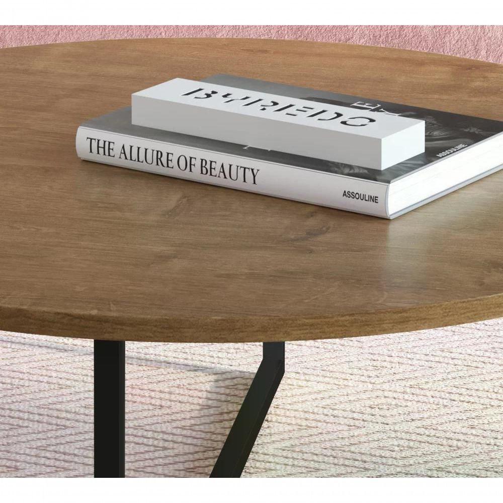 Mesa De Centro Aço Preto 27856 Linha Complementos Vermont Ar - 4