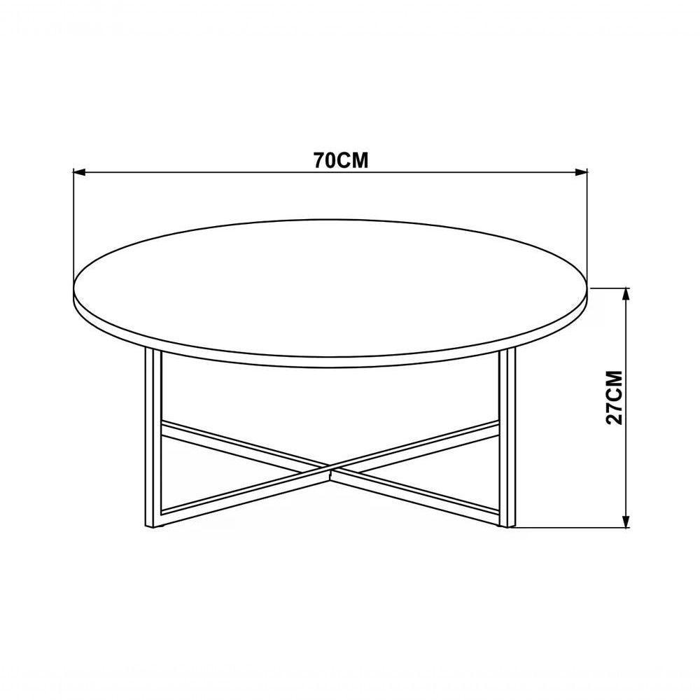 Mesa De Centro Aço Preto 27856 Linha Complementos Vermont Ar - 6