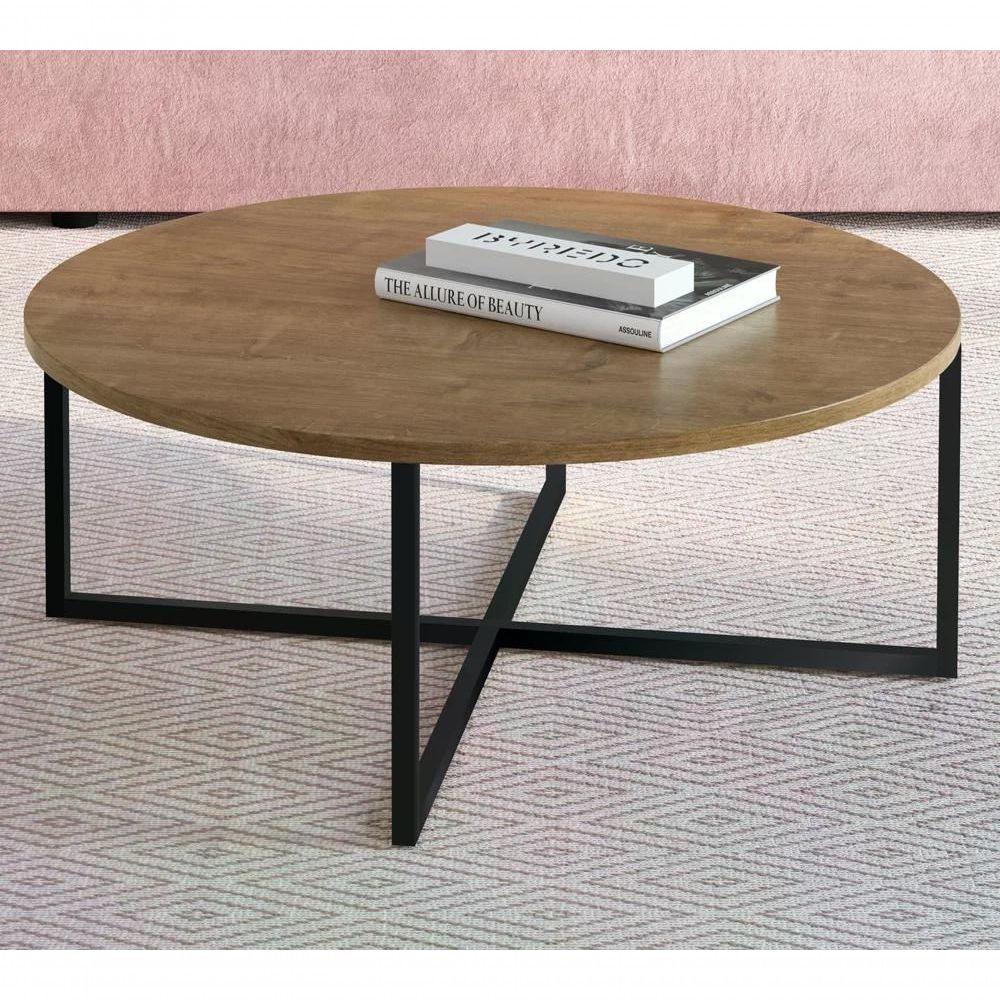 Mesa De Centro Aço Preto 27856 Linha Complementos Vermont Ar - 7