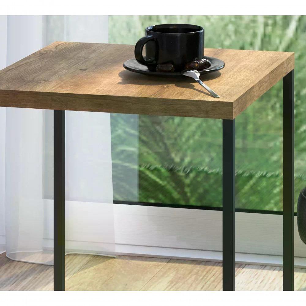 Mesa Lateral Cube 24804 Linha Complementos Preto Vermont Art - 3