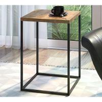 Mesa Lateral Cube 24804 Linha Complementos Preto Vermont Art - 1