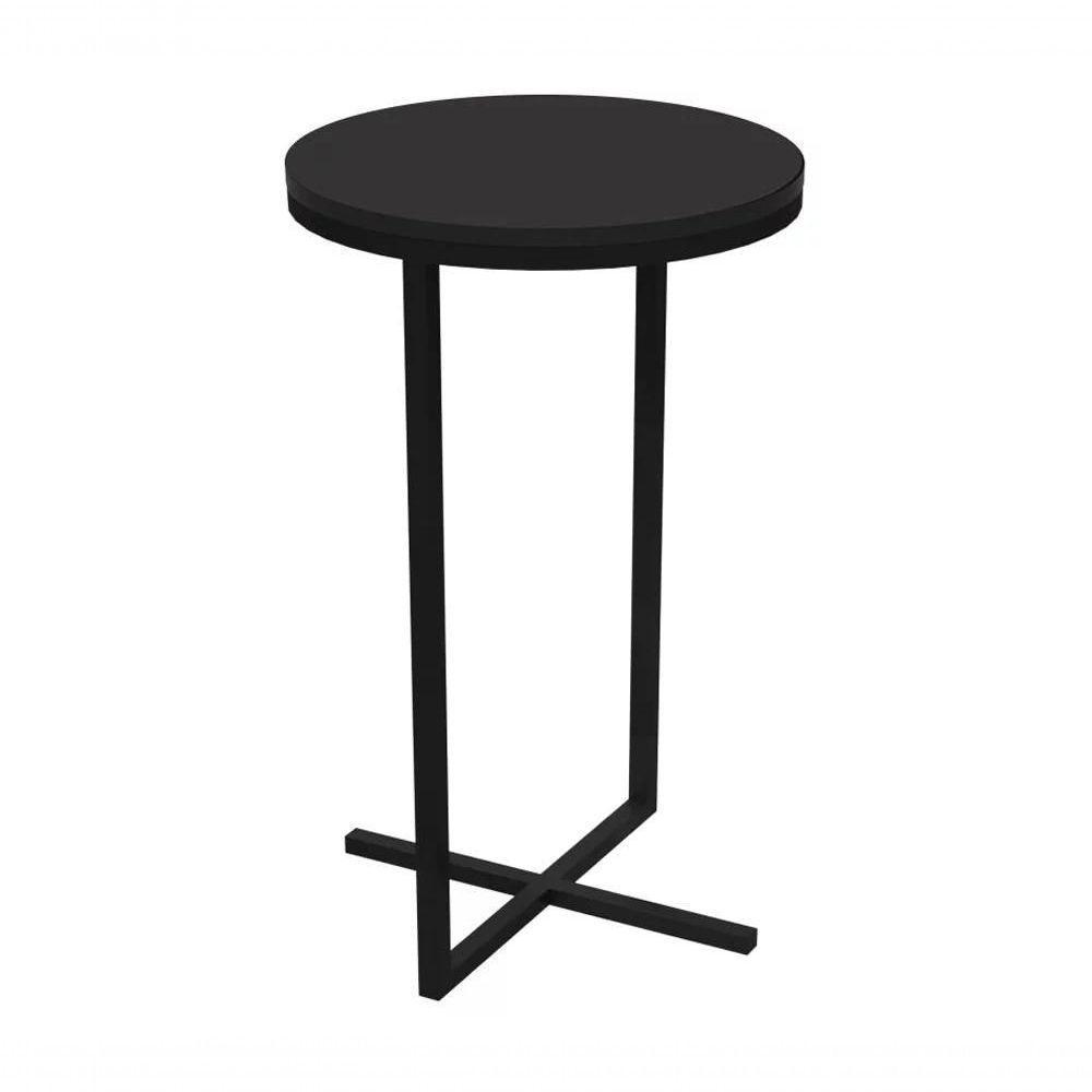 Mesa Lateral Voip Alta 24814 Linha Complementos Preto Preto - 1