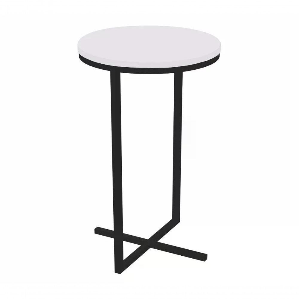 Mesa Lateral Voip Alta 24814 Linha Complementos Preto Branco - 1