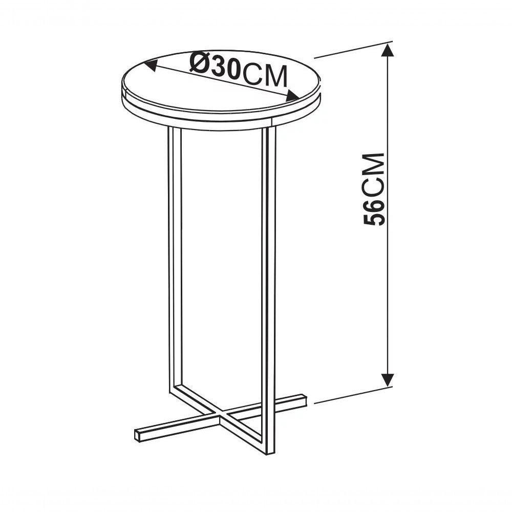 Mesa Lateral Voip Alta 24814 Linha Complementos Preto Branco - 5