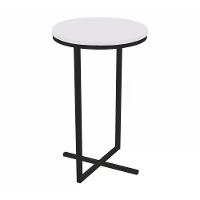 Mesa Lateral Voip Alta 24814 Linha Complementos Preto Branco - 1