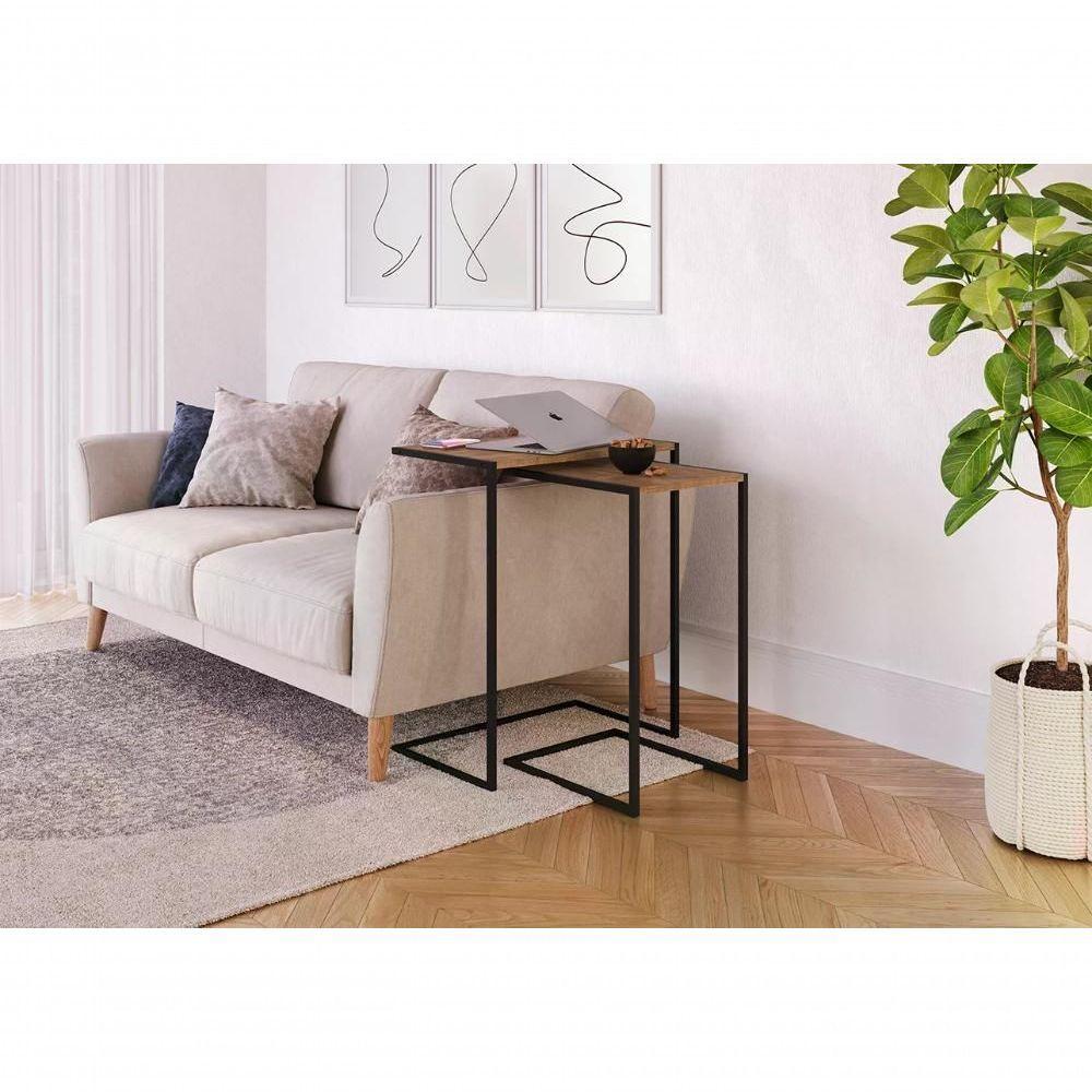 Conjunto 02 Mesas Laterais 27895 Linha Complementos Vermont - 6