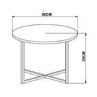 Mesa De Centro Est Aço 27857 Linha Complementos Vermont Pret - 6