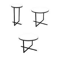 Conjunto Mesas Lateral Voip 03 Peças 24820 Linha Complemento - 6