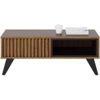 Mesa De Centro Para Sala Jeri Noce Milano Preto Clb Noce Mil - 6