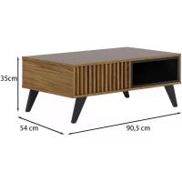 Mesa De Centro Para Sala Jeri Noce Milano Preto Clb Noce Mil - 8