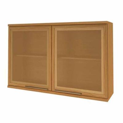 Armário Indekes Marcela 2 Portas Com Vidros 120 Cm 6154 Freijo