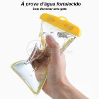 Capa Bolsa A Prova Dágua Impermeável P/ Celular Amarelo - 1