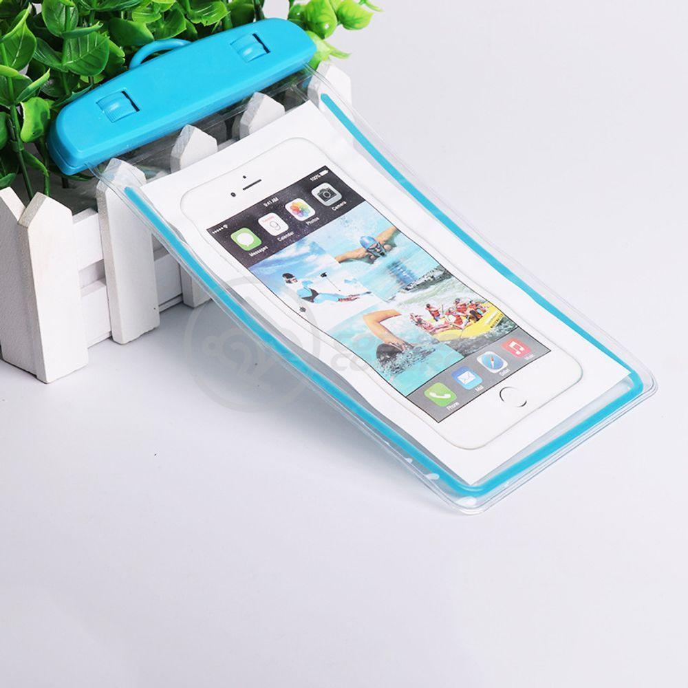 Capa Bolsa A Prova Dágua Impermeável P/ Celular Azul - 8