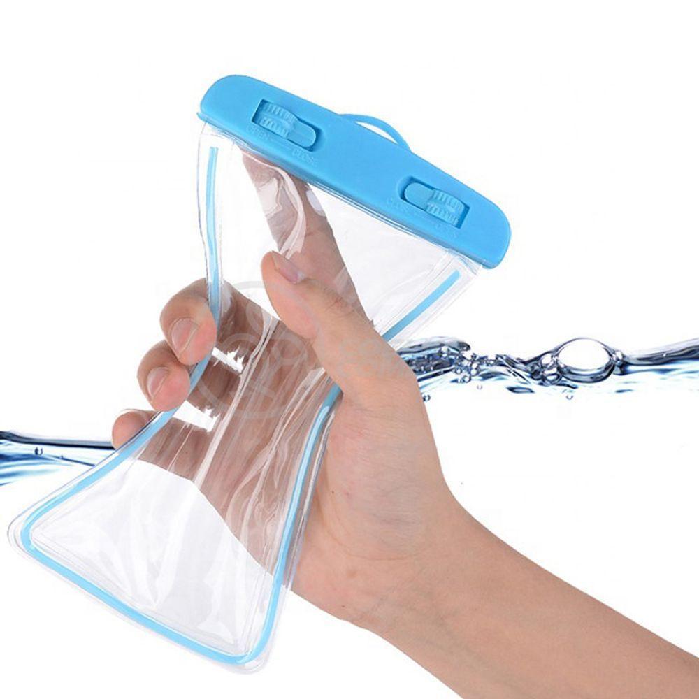 Capa Bolsa A Prova Dágua Impermeável P/ Celular Azul - 9