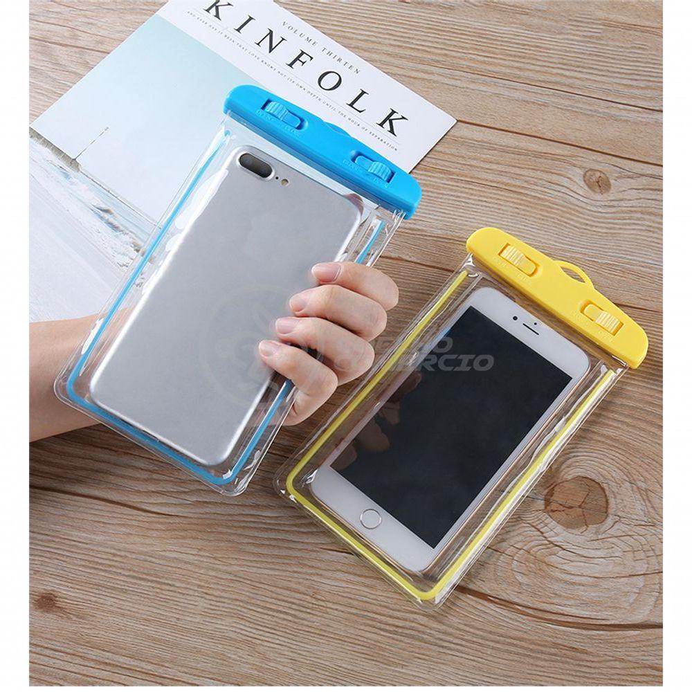 Capa Bolsa A Prova Dágua Impermeável P/ Celular Branco - 4