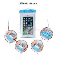 Capa Bolsa A Prova Dágua Impermeável P/ Celular Azul - 1