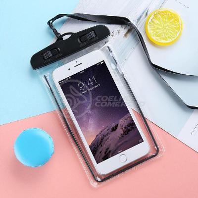 Capa Bolsa A Prova Dágua Impermeável P/ Celular Preto