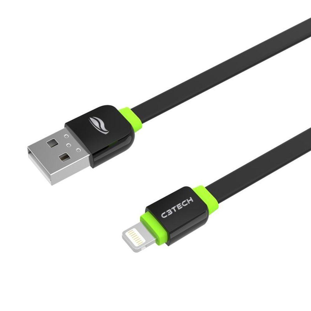 Cabo De Dados Usb Lightning 1m P Iphone C3tech Cb 110bk Pret - 1