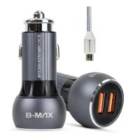 Carregador Veicular Metal Turbo 36w 2 Usb Qualcomm 3.0 - 3