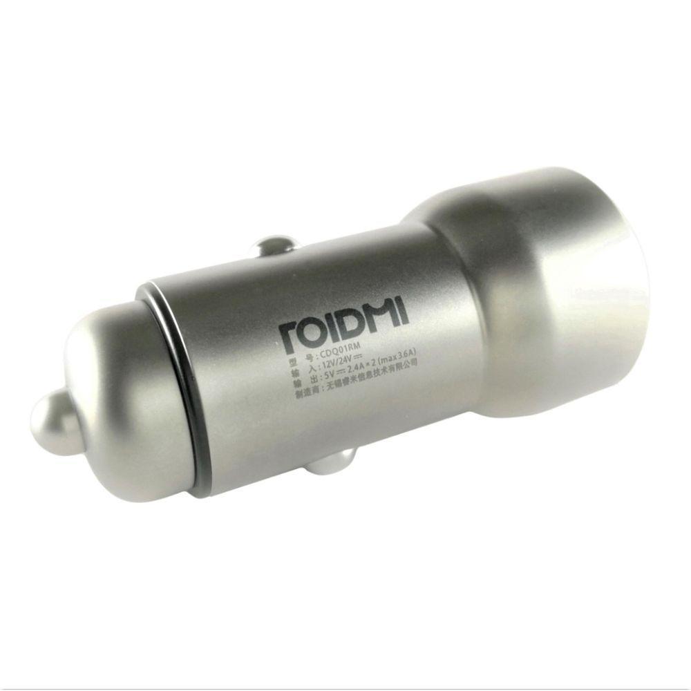 Carregador Veicular Roidmi C1 Dual Usb 2.4a X 2 Máx 3.6a - 5