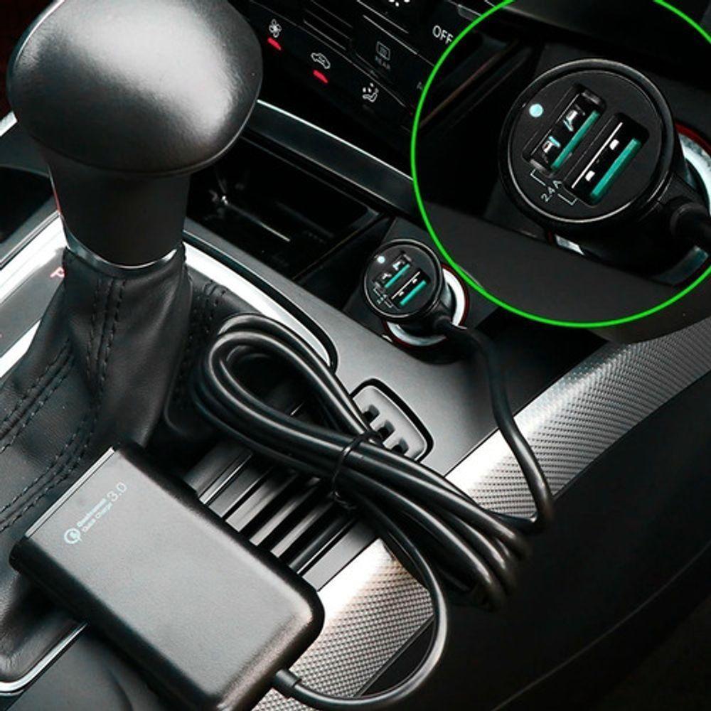 10 Carregador Extensivo Carro Automotivo Veicular 4 Usb - 3