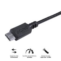 Cabo Para Celular Smartphone Usb A 2.0 Para Usb Tipo C Para 2 Metros Preto - Puacp-02 - 13