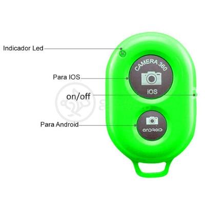Controle Remoto Disparador De Fotos Bluetooth Selfie - Verde