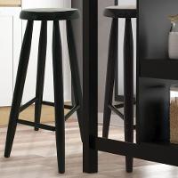 Bancada Gourmet Ilha Cozinha+ Kit Luz+2 Banq. Ditália Preto