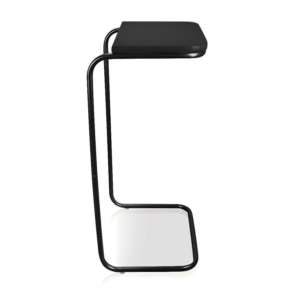 Mesa Lateral Tampo Multiuso P/ Sofá Base Preto Preto - 2