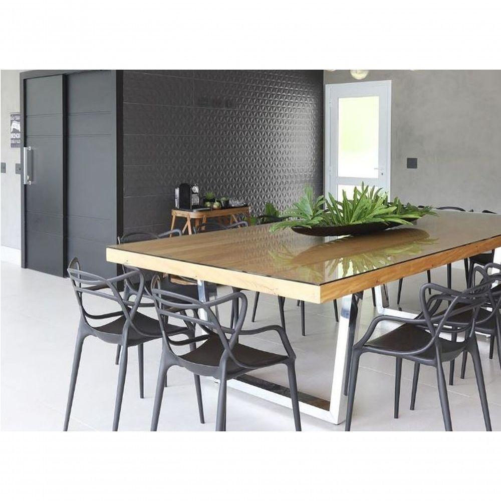 Conjunto Com 10 Cadeira Allegra Masters 100% Polipropileno Preta - 2