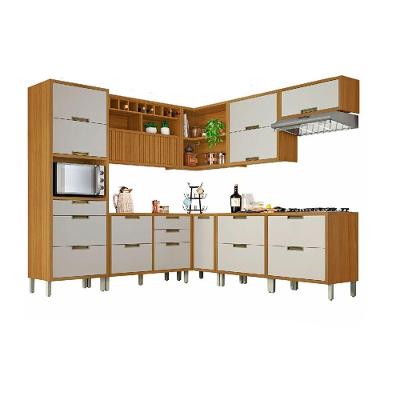 Cozinha Modulada 9 Peças ângulo Freijó Off White