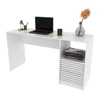 Escrivaninha-mesa Escritório 135,8cm 2 Gavetas E Nicho Multimóveis Cr25262 Branco Branco - 1