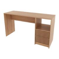 Escrivaninha-mesa Escritório 135,8cm 2 Gavetas E Nicho Multimóveis Cr25262 Amêndoa Amêndoa - 3