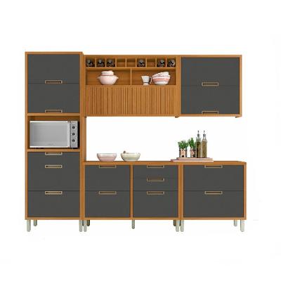 Cozinha Modulada 5 Peças Freijó Grafite
