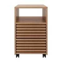 Gaveteiro Escritório Com 2 Gavetas 1 Nicho E Rodízios Multimóveis Cr25254 Amêndoa Amêndoa - 3