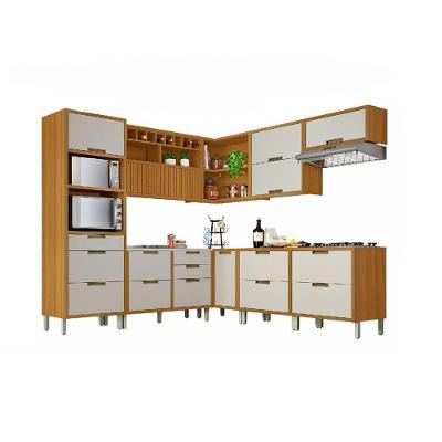 Cozinha Modulada 9 Peças ângulo Torre Quente Freijó