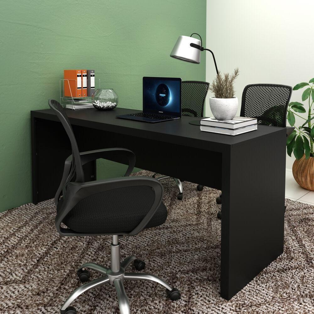 Escrivaninha-mesa Escritório 180cm Multimóveis Cr25266 Preto Preto - 2