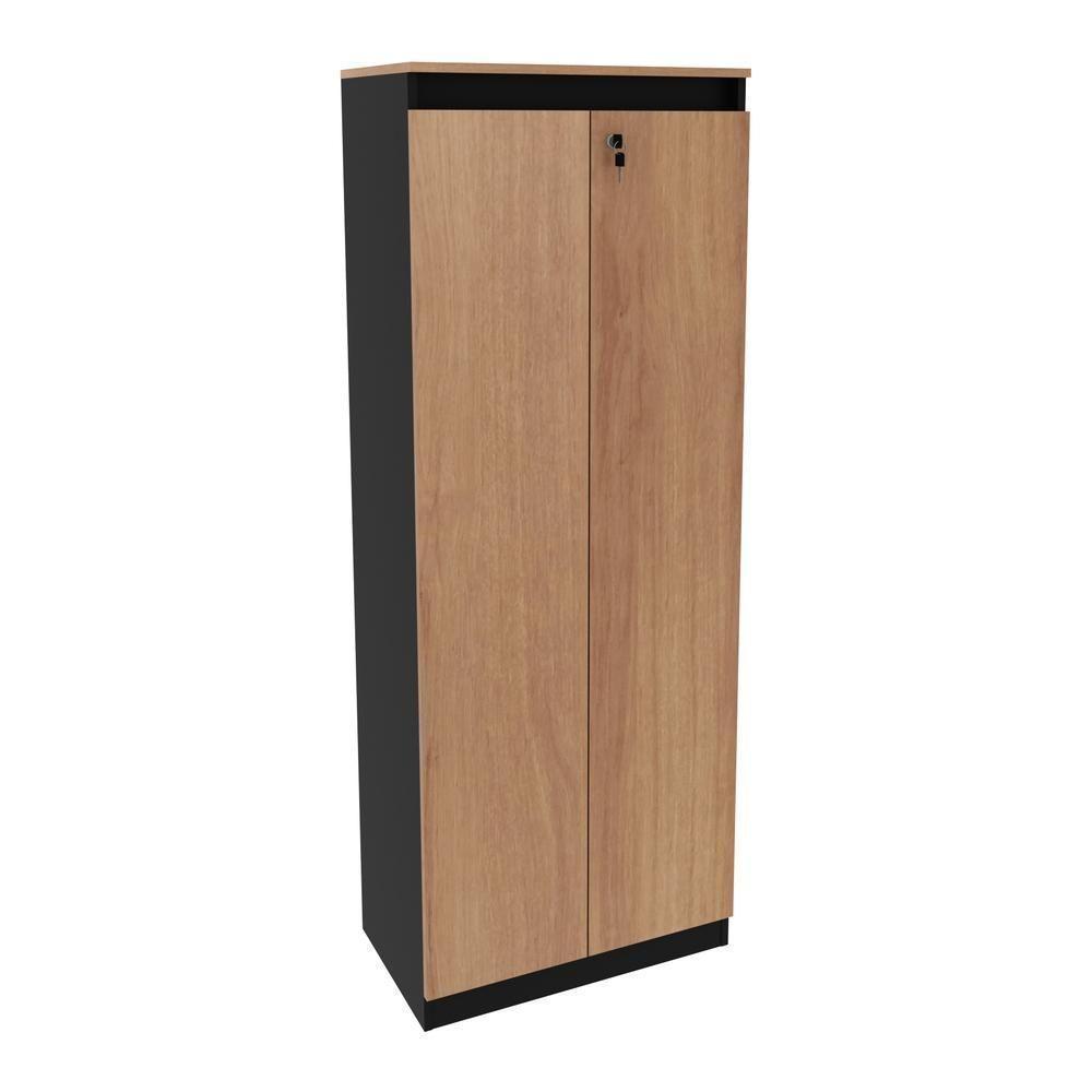 Armário Escritório 2 Portas Multimóveis Cr25048 Amêndoa-preto - 1