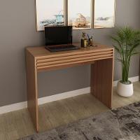 Escrivaninha-mesa Escritório 90cm Com 1 Gaveta Multimóveis Cr25261 Amêndoa Amêndoa - 2