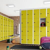 Armário Roupeiro Aço 20 Portas Academia Guarda Volume Trinco Amarelo - 7