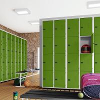 Armário Roupeiro Aço 16 Portas Academia Guarda Volume Trinco Verde - 8