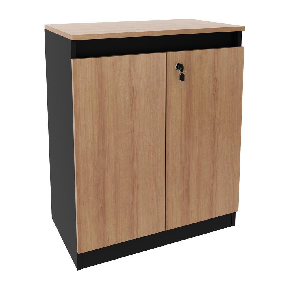 Balcão Escritório Com Chave Multimóveis Cr25046 Amêndoa-preto - 4